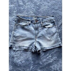 Denizen From Levis Womens Shorts High Rise Shortie Roll Tab Hem Blue Size W30